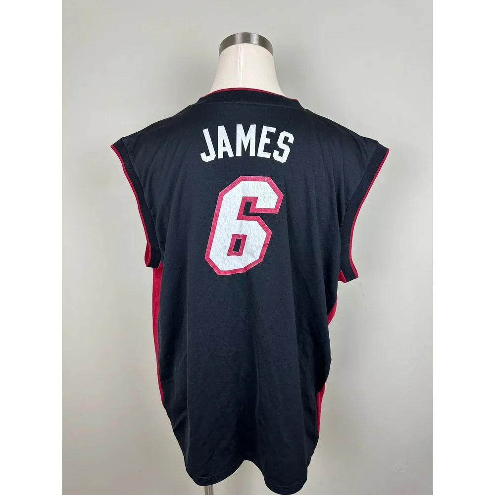 Adidas‎ Miami Heat LeBron James #6 Jersey XXL Black NBA Basketball